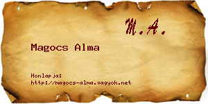 Magocs Alma névjegykártya